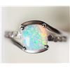 Image 1 : #23-STERLING SILVER OPALITE & DIAMOND RING