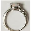 Image 3 : #23-STERLING SILVER OPALITE & DIAMOND RING