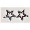 Image 1 : #26-STERLING  SILVER DIAMOND STAR EARRING