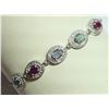 Image 2 : #34-STERLING SILVER EMERALD,RUBY,SAPPHIRE