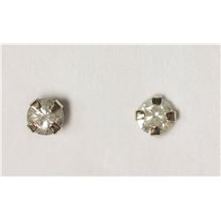 #35-14KT WHITE DIAMOND EARRING