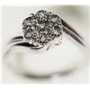 Image 2 : #37-STERLING SILVER DIAMOND RING