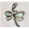Image 1 : #39-STERLING SILVER CREATED OPAL & CUBIC
