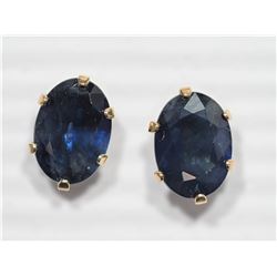 #41-10KT YELLOW GOLD SAPPHIRE (2.00CT) EARRING