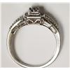 Image 2 : #46-STERLING SILVER BLACK & WHITE  DIAMOND RING