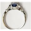 Image 2 : #48-STERLING SILVER SAPPHIRE & CUBIC ZIRCONIA RING