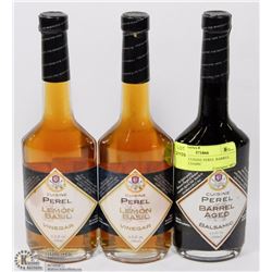 LOT OF 3 CUISINE PEREL BARREL AGED BALSAMIC