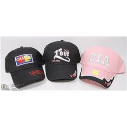 3 ASSORTED CHRISTIAN BALL CAPS