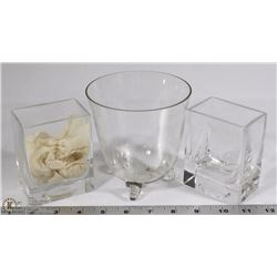 3PC CANDLE GLASS VASES