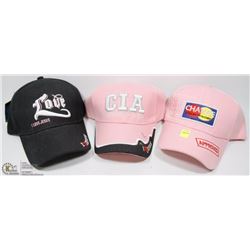 3 ASSORTED CHRISTIAN BALL CAPS