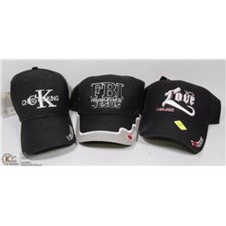 3 ASSORTED CHRISTIAN BALL CAPS