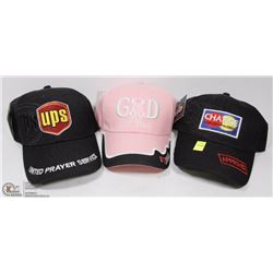3 ASSORTED CHRISTIAN BALL CAPS