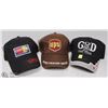 Image 1 : 3 ASSORTED CHRISTIAN BALL CAPS