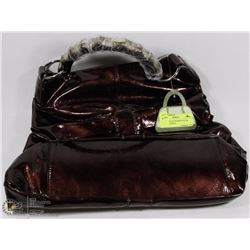 NEW METALLIC PURPLE COLOR LARGE HANDBAG