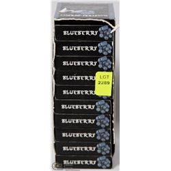 CASE OF E CIGARETTE CARTRIDGES BLUEBERRY FLAVOUR