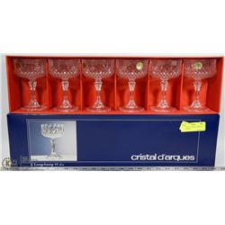 NEW SET OF 6 CRISTAL DIARQUES 23 CL GENUINE