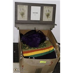 ESTATE BOX OF ASSORTED ITEMS INCLUDING PURSES