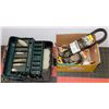 Image 1 : BOX WITH ASSORTED GARAGE MISC. INCL GAS FITTING,