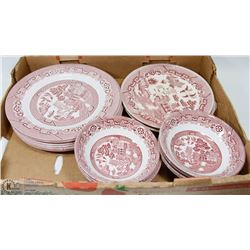 BOX OF WOODS AND SONS DISHES