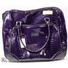 Image 1 : PURPLE SNAKE SKIN STYLE LAPTOP ROLLING CASE
