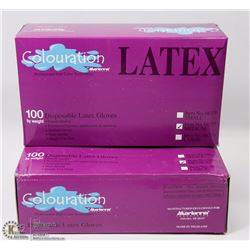 TWO CASES OF 100 LATEX COLOURATION DISPOSABLE