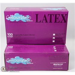 TWO CASES OF 100 LATEX COLOURATION DISPOSABLE