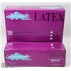 Image 1 : TWO CASES OF 100 LATEX COLOURATION DISPOSABLE