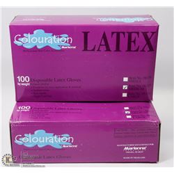 TWO CASES OF 100 LATEX COLOURATION DISPOSABLE