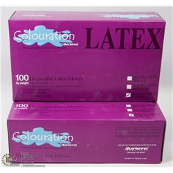 TWO CASES OF 100 LATEX COLOURATION DISPOSABLE