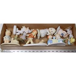 LOT OF 9 SIGNED FIGURINES-ENESCO,PRECIOUS MOMENTS