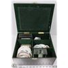 Image 1 : ESTATE WOODEN BOX WITH ASSORTED CONTENTS INCL.