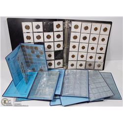 BINDER OF ASST 1 CENT COINS MOSTLY USA AND SOME
