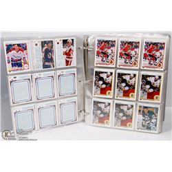 BINDER OF ASST HOCKEY CARDS