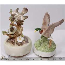 2 VINTAGE MALLARD DUCK + OTAGIRI BIRDS MUSICALS