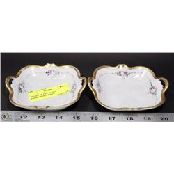 1922 SET OF TWO SIGNED HANDPAINTED DISHES