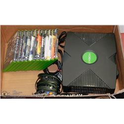 XBOX CONSOLE WITH CONTROLLER + 12 XBOX GAMES