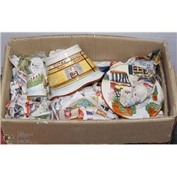 MEXICAN LUNCH/BISTRO PLATES W/ CUPS, MILK, SUGAR