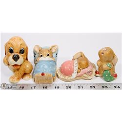 LOT OF 4 HANDPAINTED PENDELFIN FIGURINES