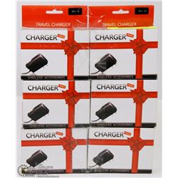 LOT OF 6 TRAVEL CHARGES FOR IPHONE