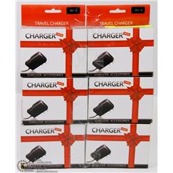 LOT OF 6 TRAVEL CHARGES FOR IPHONE