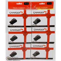 LOT OF 6 TRAVEL CHARGES FOR IPHONE