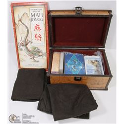 4 DECKS OF TAROT CARDS & WOODEN BOX INCL FORTUNE