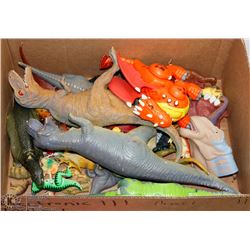 LARGE FLAT OF DINOSAURS