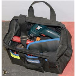 MASTERCRAFT TOOL BAG WITH CONTENTS INCLUDING
