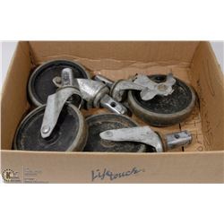 4PC HEAVY DUTY SWIVEL, LOCKING 5" CASTOR SET