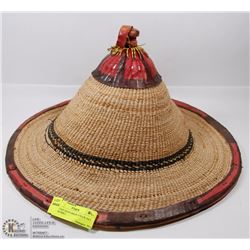 TIBETAN HAND MADE STRAW HAT FROM TIBET