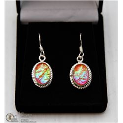 #51-AUSTRALIAN TRIPLE OPAL EARRINGS
