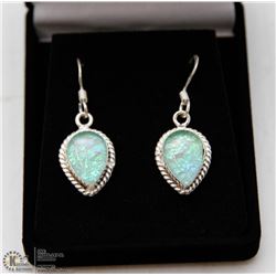 #55-AUSTRALIAN TRIPLE OPAL EARRINGS