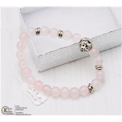 #33-NATURAL ROSE QUARTZ BRACELET