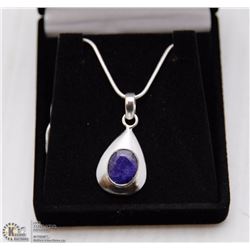 #75-NATURAL BLUE SAPPHIRE PENDANT